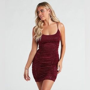 NWT Burgundy Mini Party Dress